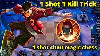 BLAZING HAMMER CHOU 1 SHOT 1 SKILL NEW COMBO | MLBB MAGIC CHESS BEST SYNERGY COMBO TERKUAT NEW META