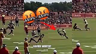“Rookie” Xavier Worthy gets WELCOMED TO THE NFL @ Chiefs Training Camp “GOT TOSSED!”