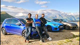 Ford Focus RS vs VW Golf R vs Alfa Romeo Giulia Veloce / Roadtrip durch die Alpen