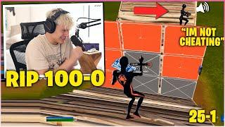 CLIX Freaks Out After UNKNOWN PLAYER RUINS 100-0 1v1 Buildfight Record! (Fortnite Moments)