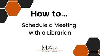 How to Schedule a Meeting with a Librarian