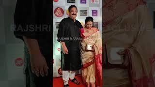 Aadesh Bandekar & Suchitra Bandekar On The Red Carpet Of Zee Maha Gaurav 2022 | #Shorts