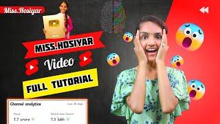 @Miss.Hosiyar जैसी video बनाना सीखो।। full tutorial  #viral #trending