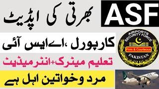 Airport Security Force ASF Latest Jobs 2024 | ASF Inspector Jobs 2024 | ASF Jobs 2024 Online Apply