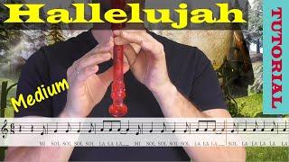 Hallelujah (Leonard Cohen) - Tutorial flauta con partitura | Karaoke instrumental