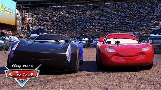 Jackson Storm Meets Lightning McQueen | 'Meet or Beat' Scene | Pixar Cars