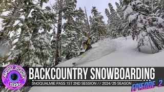 GOT SOME! Early Season Backcountry Snowboarding in Snoqualmie Pass! // EP2