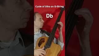 Chromatic Scale Through the Cycle of 5ths for Bass on G-String #jazz #bass