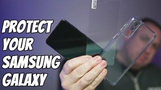 The cheapest phone case and tempered glass screen protector I could find for Samsung Galaxy S21 5g