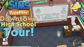 The Sims Freeplay: Downtown High School  | Tour!