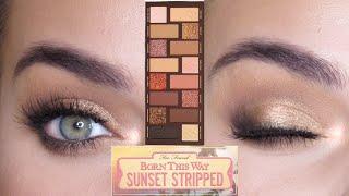 Champagne Smokey Eye, TOO FACED BORN THIS WAY SUNSET STRIPPED PALETTE TUTORIAL!