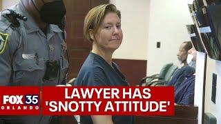 Accused suitcase killer, Sarah Boone, says 7th lawyer has "snotty attitude"