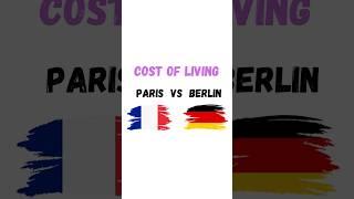 PARIS vs BERLIN - Cost of Living Comparison #shorts