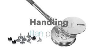 Handling titan pin set for membrane fixation