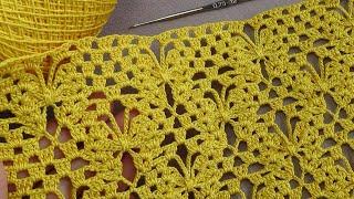 УЗОР КРЮЧКОМ бабочки ВЯЗАНИЕ для начинающих Crochet PATTERN butterflies for beginners