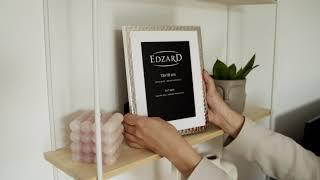 EDZARD Fotorahmen Fano, edel versilberter Bilderrahmen, mit Anlaufschutz und Easy Switch