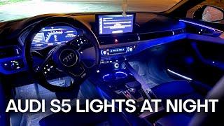 AUDI S5 LIGHTS AT NIGHT + AMBIENT LIGHTING REVIEW B9.5