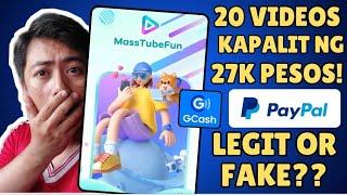 NAGCASHOUT AKO NG ₱27,000||MASSTUBE FUN APP REVIEW||20 VIDEOS LANG ANG PANONOORIN|LIVE CASHOUT