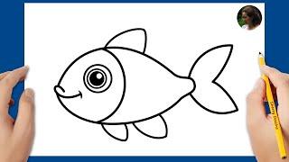 Comment dessiner un poisson d'avril facile | Dessins à dessiner | Tuto dessin facile