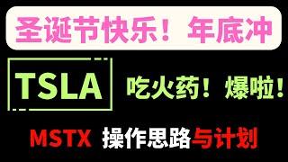 【美股嘉可能】圣诞节快乐！半导体稳，大盘就稳！稍微注意一下短线压力点！TSLA吃火药了，直接爆啦！拿得住呢？MSTX操作思路与策略计划！继续潜伏布局！QQQ SPY AVGO NVDA ACHR等