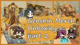 Genshin Impact Official Merch Unboxing part 2 |  Hu Tao, Zhongli and more merch!