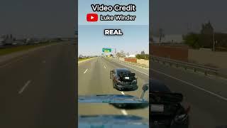 A raging driver decided to brake check a semi-truck twice #dashcam #roadrage #baddrivers