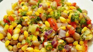 Healthy & Tasty Sweet Corn Chat | Sweet Corn & Peanut Chaat Recipe | Peanut Chat Recipe