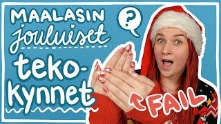 Elämäni ensimmäiset tekokynnet; FAIL or SLAY??  || Sunnuntai-joulukalenteri (Luukku 4)