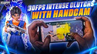 30FPS INTENSE CLUTCHS WITH HANDCAMI AIM ASSIST OFF I 5 FINGER CLAW BGMI GAMEPLAY