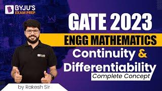 Continuity & Differentiability | GATE 2023 Engineering Mathematics | Complete Concept | BYJU'S GATE