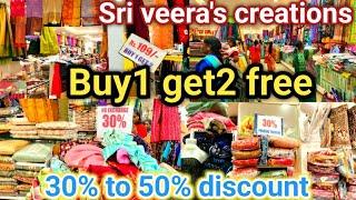 Sri veera's creations Vannarapettai  desiger sarees|| pattu pavadai discount sale 