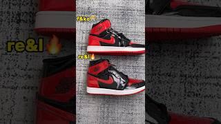 Real Vs Fake Patent Bred Jordan 1 #sneakerhead #sneakers #viral