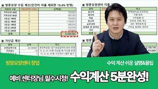 수익 계산 샘플 무료 제공! 방문요양센터 창업 전 꼭 보세요! | 방문요양센터 창업