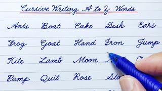 Cursive Writing A to Z | Four Letter Words | Cursive handwriting practice | Cursive Writing abcd