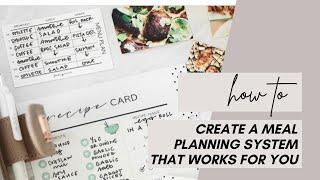 How To Create A Meal Planning System That Works For You | At Home With Quita