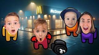 Vlad and Niki's Among Us Distraction Dance Challenge at McDonald's