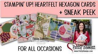 Heartfelt Hexagon Stampin' Up! Punch Cards with Designer Paper