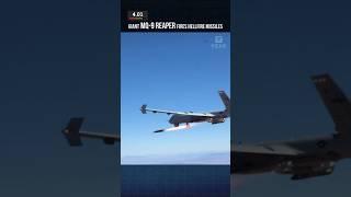 Гигантский «MQ-9 Reaper» запускает ракеты Адопламя