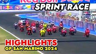 HIGHLIGHTS SPRINT RACE MOTOGP SAN MARINO 2024,BERITA MOTOGP HARI INI,JORGE MARTIN JUARA SPRINT RACE