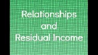 Relationship and Residual Income by #Xarah Dax