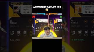 YOUTUBERS BANNED ID'S  DON'T MISS @TotalGaming093 @WHITE444YT @UnGraduateGamer #yt #freefire