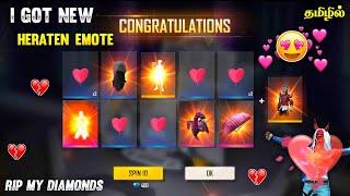 NEW VALENTINE'S ROYAL EVENT FREE FIRE TAMIL || I GOT RARE ALL ITEMS  HEARTEN  HEART BROKEN EMOTE