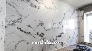 Marble painting, Venetian plaster Bianco Carrara(2020)