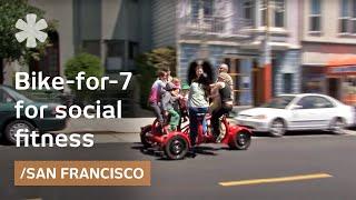 Bicycle built for 7: human-powered schoolbus & social fitness