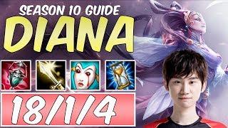 PLAY REWORKED DIANA LIKE DOINB  | NEW Ardent Diana build | Season 10 Diana guide | League of Legends