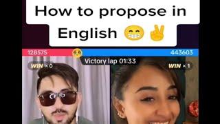 Mr Pattlo proposed to Reshma in English  PATTLO ENGLISH  from UK