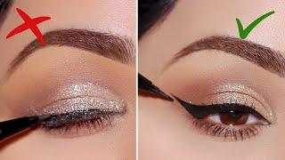 How to: apply EYELINER over glitter makeup (2 ways)