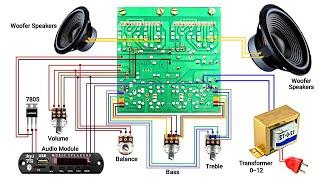 La4440 Amplifier Circuit Complete Wiring And  Diagram | How to Wiring La4440 Amplifier | You Like E.