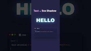 CSS text-shadow Vs box-shadow difference #shadow #html5css3 #webdesign #webdevelopment #programming