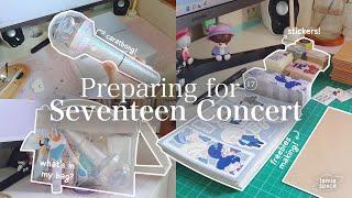 Preparing for SEVENTEEN concert ️ what I bring, freebies making